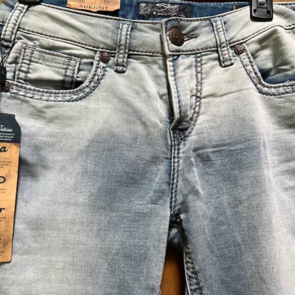 New Silver Brand Suki High Rise Skinny Fluid Denim Jeans 29 x 31 MSRP $94 - Picture 2 of 9